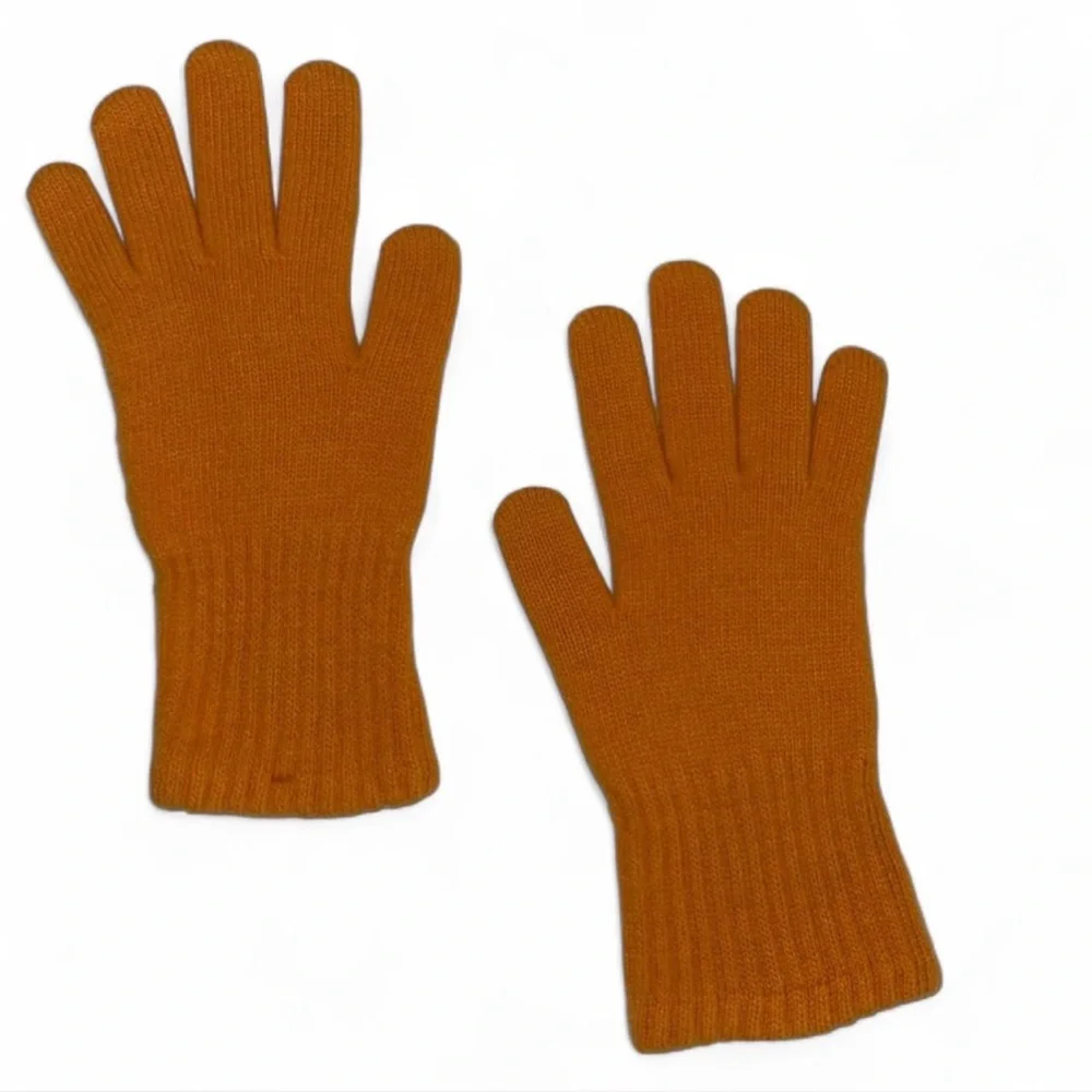 Parkhurst Vintage Lambs Wool Rabbit Hair Gloves Orange 7/8